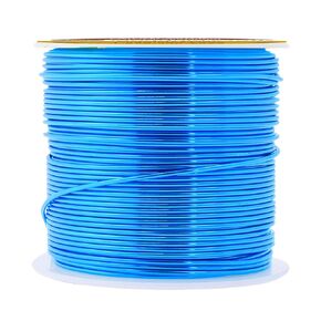 Mandala Crafts 1mm 18 Gauge Bondi Blue Anodized Aluminum Wire for Sculpting, Armature, Jewelry Making, Gem Metal Wrap, Garden, Colored and Soft, 1 Roll 100 FT