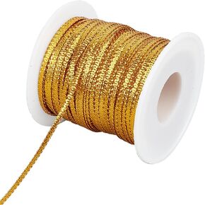 GORGECRAFT 109Yds Clear Dreadlock String 1/8 Inch Hair Wrap Rope Nylon Braided Ribbon Hiphop Hair Tie Metallic Hair Braiding Band String Sparkly Edge Twine Glitter Cord for Craft Hair Extension Sewing