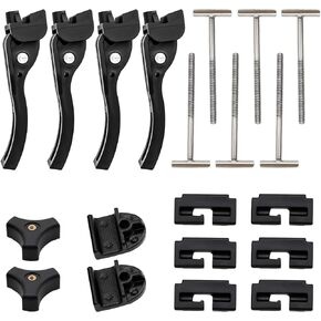 Truck Bed Cover (20 pcs) Universal Replacement Parts Hard Tri-Fold Tonneau Cover Includes T-Bolts, Rear Clamps, Front Clamps