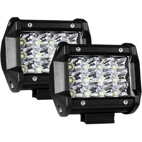 AUXTINGS 18 inch 252W Triple Row 7D Spot Flood Combo Beam LED Light Bar Waterproof LED Work Diving Lights for Off Road Jeep ATV AWD SUV 4WD 4x4 Pickup