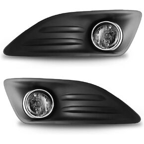 AUTOWIKI Fog Lamp For 2014-2018 Ford Fiesta Fog Lights Assemblies For 2019 Ford Fiesta S & SE Models With Wiring Kit 1 Pair