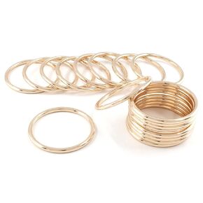 20 Pcs Seamless Welded O-Rings Smoothing Metal O Ring 304 Stainless Steel Welded Round Rings for Camping Belt, DIY Crafts, Keychain, Purse (Silver,4mm×25mm ID x 32mm OD)