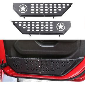 Front Door Storage Pockets Organizer Box for 2011-2018 Jeep Wrangler JK JKU Unlimited 2/4 Door Insert Storage Expansion Interior Accessories 2 Pack Black ABS
