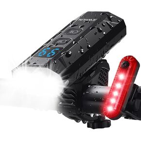 1200 Lumens Bike Lights for Night Riding Front and Back, Super Bright 3LED Bike Headlight, USB Rechargeable 13 Modes Bicycle Lights