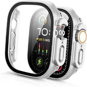 Fashion 49mm Case Fit for Apple Watch Ultra 2 & 1 49mm Case Cover, Matte Bumper Full Protective Screen Anti-Scratch Hard Protector Case for Apple Ultra 49mm Accessories - Purple