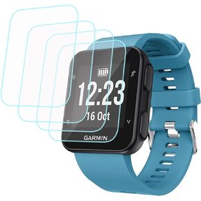 Screen Protector Compatible with Garmin Forerunner 35, 4 Pack Tempered Glass Protective Films Anti-Scratch High Definition Full Coverage Cover Smartwatch