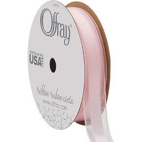 Offray 5/8" Wide Garbo Craft Ribbon, 3 Yards, Powder Pink