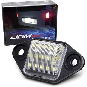 iJDMTOY OEM-Fit 2W Full LED License Plate Light Kit Compatible With Ford E150 E250 E350 Econoline, E450 E550 SuperDuty Cargo Van, Powered by 18-SMD Xenon White LED Diodes