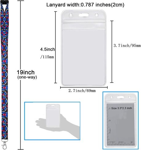 YOUOWO 6 Pack lanyards for id badges Cruise cute Lanyard for keys kids Women id Badge Holder lanyard for Hall Pass card holder Lanyard for Ship Card Breakaway safety Office Neck Lanyards in Saudi Arabia