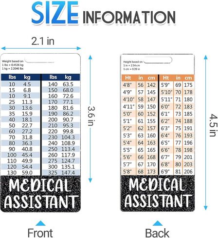 Plifal Medical Assistant Badge Buddy Card Holder Nursing Accessories Light Rose Vertical ID Name Identification Tags Nurse Work Items W Height & Weight Conversion Charts in Saudi Arabia