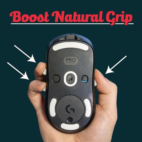 Mouse GRIPZ with Tape - Textured Ergonomic Wedges for PC Gaming Mice for Palm & Claw Grip | Easy to Apply | Strong Adhesive in Saudi Arabia