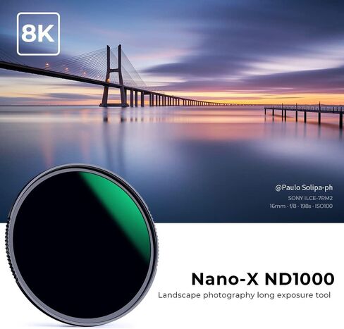 K&F Concept 37mm ND1000 (10-Stop Fixed Neutral Density Filter) ND Lens Filter, 28 Multi-Layer Coatings Waterproof Scratch Resistant Super Slim for Camera Lens (Nano-X Series) in Saudi Arabia