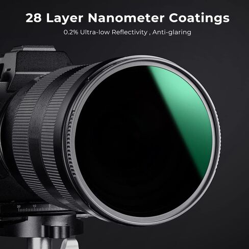 K&F Concept 37mm ND1000 (10-Stop Fixed Neutral Density Filter) ND Lens Filter, 28 Multi-Layer Coatings Waterproof Scratch Resistant Super Slim for Camera Lens (Nano-X Series) in Saudi Arabia