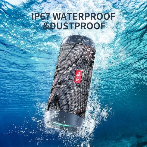 مكبرات صوت بلوتوث محمولة من MIFA مع أضواء، فتحة بطاقة Micro SD، منفذ USB C، IPX7 مقاومة للماء للمنزل، الدراجة، 30 وات، أسود in Kuwait