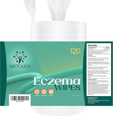 مناديل الأكزيما، مناديل علاج الأكزيما مع دقيق الشوفان، تخفيف الأكزيما سريع المفعول طبيعي بالكامل، يهدئ ويبرد على الفور الحكة والتشقق والتجفيف، مناديل عضوية واقية للبشرة in Kuwait