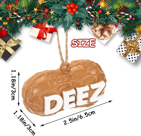 زخرفة Deez Nuts، زخرفة Deez Nuts لعيد الميلاد، زخرفة Deez Nuts المضحكة، زخارف Deez Nuts Pun Lovers لشجرة عيد الميلاد المدرسية هدية هفوة (1 قطعة) in Saudi Arabia