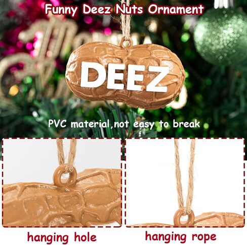 زخرفة Deez Nuts، زخرفة Deez Nuts لعيد الميلاد، زخرفة Deez Nuts المضحكة، زخارف Deez Nuts Pun Lovers لشجرة عيد الميلاد المدرسية هدية هفوة (1 قطعة) in Saudi Arabia
