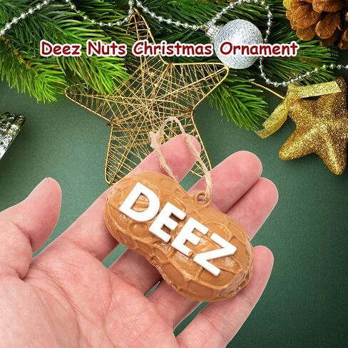 زخرفة Deez Nuts، زخرفة Deez Nuts لعيد الميلاد، زخرفة Deez Nuts المضحكة، زخارف Deez Nuts Pun Lovers لشجرة عيد الميلاد المدرسية هدية هفوة (1 قطعة) in Saudi Arabia