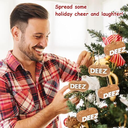 زخرفة Deez Nuts، زخرفة Deez Nuts لعيد الميلاد، زخرفة Deez Nuts المضحكة، زخارف Deez Nuts Pun Lovers لشجرة عيد الميلاد المدرسية هدية هفوة (1 قطعة) in Saudi Arabia