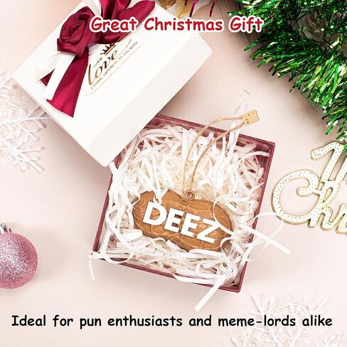 زخرفة Deez Nuts، زخرفة Deez Nuts لعيد الميلاد، زخرفة Deez Nuts المضحكة، زخارف Deez Nuts Pun Lovers لشجرة عيد الميلاد المدرسية هدية هفوة (1 قطعة) in Saudi Arabia
