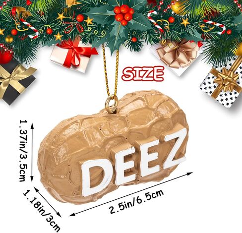 Deez Nuts Ornament, Deez Nuts Christmas Ornament, Funny Deez Nuts Ornament, Deez Nuts Pun Lovers Ornaments for Christmas Tree Schoolbag Gag Gift (1 PCS PVC) in Saudi Arabia