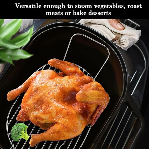 رف البخار والشواء المطلي بالكورم - متوافق مع ملحقات رف البخار من سلسلة Ninja Foodi Possible Cooker Pro 8.5 Qt MC1000، MC1001، MC1010 in Saudi Arabia