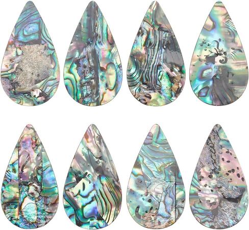 BENECREAT Abalone Shell Cabochon Natural Paua Shell Cabochons Loose Gemstone Oval Abalone Shell Charms Single-Sided Shell for Home Decor, DIY Jewelry Making, 26x21x1mm in Saudi Arabia