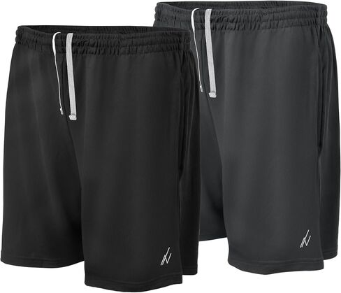 NY Threads Men's Athletic Shorts 2 Pack Quick Dry Lightweight Running Workout Gym Shorts with Pockets in Saudi Arabia