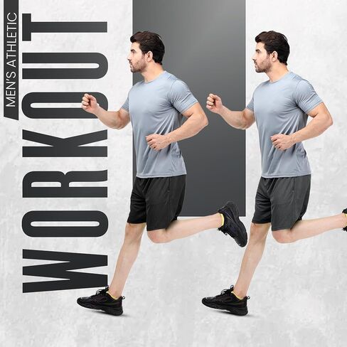 NY Threads Men's Athletic Shorts 2 Pack Quick Dry Lightweight Running Workout Gym Shorts with Pockets in Saudi Arabia