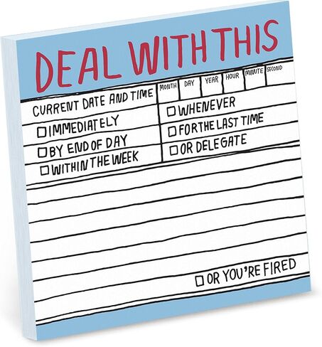 1-Count Knock Knock Deal With This Hand-Lettered Sticky Notes, 3 x 3-inches in Saudi Arabia