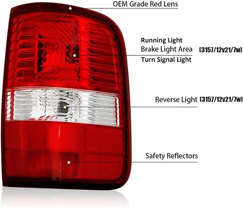 ضوء خلفي متوافق مع 2004-2008 Ford F-150 F150 مصباح فرامل الضوء الخلفي يحل محل FO2800182، جانب الركاب الأيمن in Kuwait