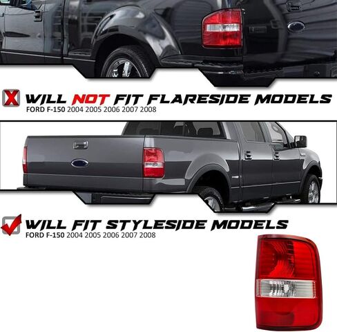 ضوء خلفي متوافق مع 2004-2008 Ford F-150 F150 مصباح فرامل الضوء الخلفي يحل محل FO2800182، جانب الركاب الأيمن in Kuwait