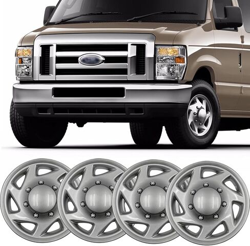 غطاء غطاء محور العجلة F8UZ-1130-AA مقاس 16 بوصة متوافق مع 1998-2023 Ford Econoline E250 E350 E450 F8UZ-1130-AA F8UZ-1130-AACP in Kuwait