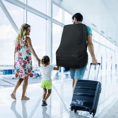 Car Seat Bags for Air Travel, Large Durable Car Seat Travel Bag for Airplane, Reinforced Shoulder Straps，Airport Gate Check Bag, Infant Car Seat Cover for Airplane Travel in Saudi Arabia