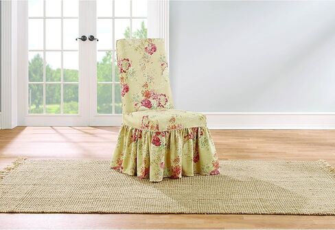 SureFit Ballad Bouquet من Waverly Slipcover (أحمر الخدود، كرسي الطعام) in Kuwait