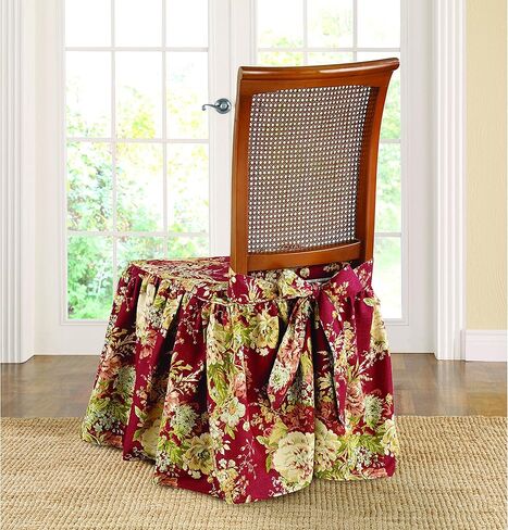 SureFit Ballad Bouquet من Waverly Slipcover (أحمر الخدود، كرسي الطعام) in Kuwait