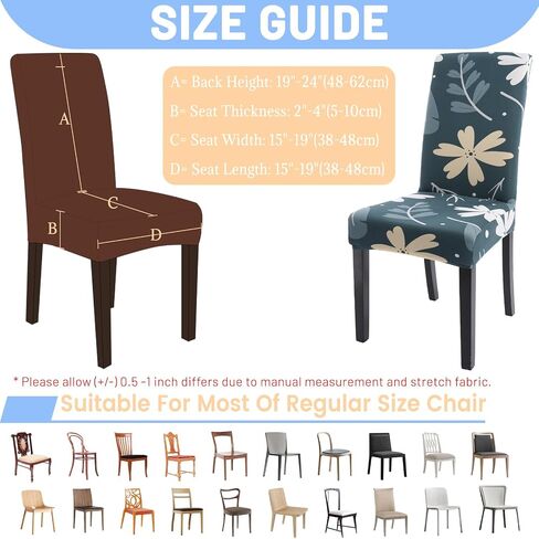 Dining Room Chair Covers 2 Packs, Stretch Kitchen Slipcovers Removable Washable Parsons Protector for Kitchen,Hotel,Restaurant, Ceremony Universal Size-Light Grey in Saudi Arabia