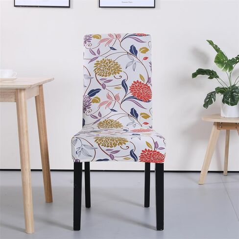 Dining Room Chair Covers 2 Packs, Stretch Kitchen Slipcovers Removable Washable Parsons Protector for Kitchen,Hotel,Restaurant, Ceremony Universal Size-Light Grey in Saudi Arabia