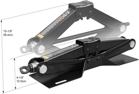 BIG RED AT10152BR Torin Steel Scissor Lift Jack Car Kit, 1.5 Ton (3,000 lb) Capacity, Black in Saudi Arabia