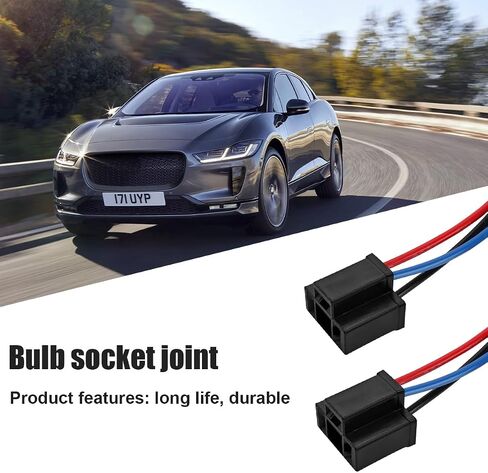 2PCS H4 Female Car Headlight Wire Socket Connector, 3 Wire Way Auto Power Plug Waterproof Electrical Connectors, Vehicle Light Holder Wiring Pigtail Adapter, Universal for Truck, Marine in Saudi Arabia