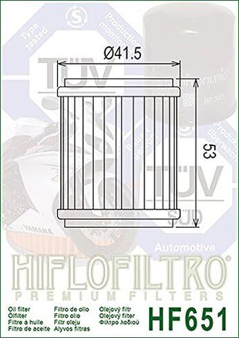 فلتر زيت فاخر من HiFloFiltro HF651، فردي in Kuwait