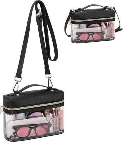 Clear Crossbody Bag, Clear Bag for Stadium Events, 1pc Clear Purse for Women Stadium Approved, Waterproof Clear Stadium Bag with Adjustable Shoulder Strap for Concerts Sports Events Festivals in Kuwait