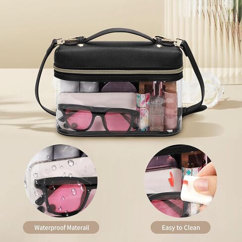 Clear Crossbody Bag, Clear Bag for Stadium Events, 1pc Clear Purse for Women Stadium Approved, Waterproof Clear Stadium Bag with Adjustable Shoulder Strap for Concerts Sports Events Festivals in Kuwait