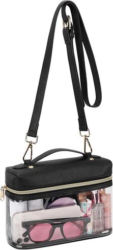 Clear Crossbody Bag, Clear Bag for Stadium Events, 1pc Clear Purse for Women Stadium Approved, Waterproof Clear Stadium Bag with Adjustable Shoulder Strap for Concerts Sports Events Festivals in Kuwait