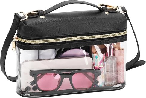 Clear Crossbody Bag, Clear Bag for Stadium Events, 1pc Clear Purse for Women Stadium Approved, Waterproof Clear Stadium Bag with Adjustable Shoulder Strap for Concerts Sports Events Festivals in Kuwait