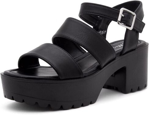 Herstyle Womens Certain Platform Heels Block Heeled Sandals with Adjustable Ankle Strap Lightweight Open Toe Lug Sole Chunky Heel Sandal in Saudi Arabia