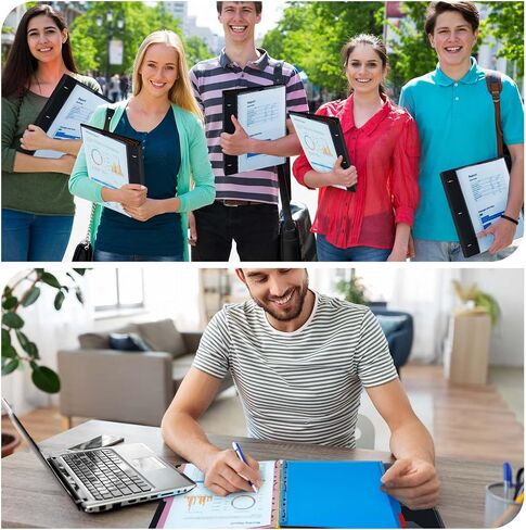 Jetec 4 Pack Project Organizer Binder Include 24 Subject Divider with Tabs and 8 Plastic Binder Pocket 1 Inch 3 Ring Binder Notebook for School Office Supplies(Black) in Saudi Arabia