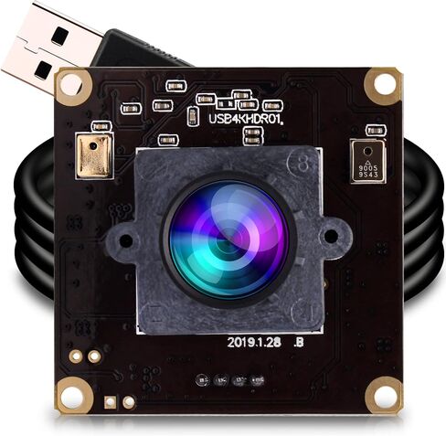 وحدة كاميرا USB 4K مع ميكروفون بزاوية واسعة لوحة كاميرا ويب صوتية وفيديو للكمبيوتر Mini UVC USB2.0 كاميرا كمبيوتر مع عدسة 100 درجة بدون تشويه USB صناعي مع كاميرا IMX317 Lightburn Camera in Kuwait