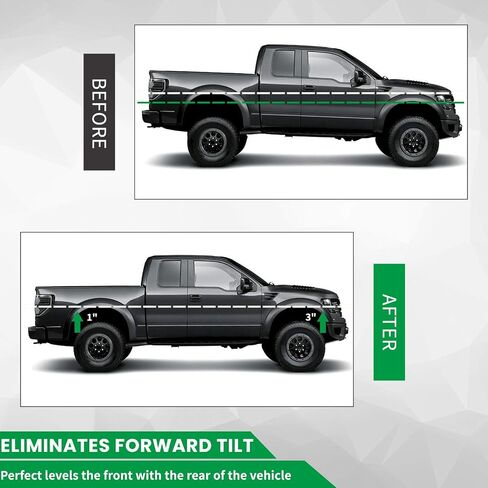 AUTOPTIM Leveling Lift Kit Replacement for Suburban 1500 Tahoe Avalanche 1500 Yukon Escalade, Adjustable 1-3" Front Torsion Bar Keys 2" Rear Spring Spacers, with Shock Extenders in Saudi Arabia