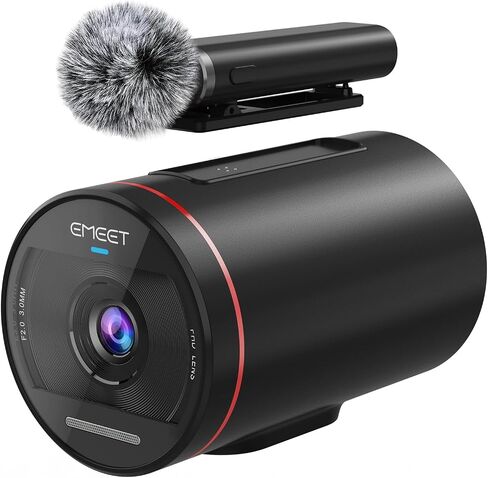 EMEET Streamcam One(Gen 2)， Wireless Live Streaming Camera, 1080P HD Webcam, Detachable Mic & 2 Built-in Noise Reduction Mics, Multi-cam Support, 8H Streaming Battery in Saudi Arabia